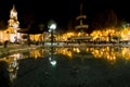 Reflections of Plaze de Armas in Arequipa