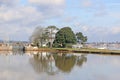 Reflections in the River Exe, Devon Royalty Free Stock Photo
