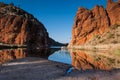 Reflections of rock formations. West MacDonnell Ranges, Northern Territory, Australia Royalty Free Stock Photo