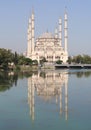 Reflections of The Sabanci Central Mosque on The River Seyhan Royalty Free Stock Photo