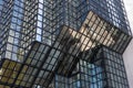 Reflections in skyscrapers windows. Downtown, business center of Toronto Royalty Free Stock Photo