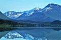 Reflections of Alaskan mountains in lake Royalty Free Stock Photo