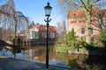 Reflections of Tinnenburg House on the right side, an impressive historic building dated from 1414