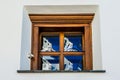 Reflections in a typical Engadin house in St. Moritz - 2 Royalty Free Stock Photo
