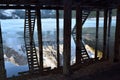 Reflections Under the pier lake braies dolomites italy south tyrol Royalty Free Stock Photo