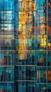 Reflections of urban buildings on modern glass facade Royalty Free Stock Photo