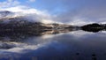 Reflections in Vangmjose lake near Vang in autumn in Norway Royalty Free Stock Photo