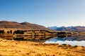 Reflections on Lake Clearwater in the Ashburton Lakes district Royalty Free Stock Photo