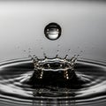 Reflections are visible within the droplet, adding depth and a mirror-li Royalty Free Stock Photo