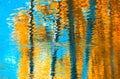 Reflections in the water, abstract autumn background Royalty Free Stock Photo