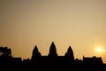 Sunrise view over Angkor Wat temple Royalty Free Stock Photo