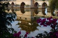 Reflections in the water. Old chinese bridge. The ancient Shuanglong Bridge Seventeen Span Bridge near Jianshui, Yunnan, China Royalty Free Stock Photo