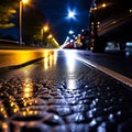 reflective asphalt a surface treated with reflective m Royalty Free Stock Photo