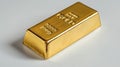 Reflective Gold Bar on Gray Surface Royalty Free Stock Photo
