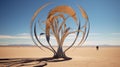Reflective Metal Sculpture: Land Art In The Desert