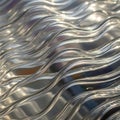 Reflective Metal Waves Background Royalty Free Stock Photo