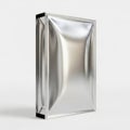 A reflective metallic rectangular object with a glossy surface and black edges Royalty Free Stock Photo