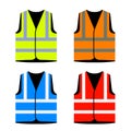 Reflective road industry safety vest