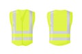 Reflective safety vest for people isolated vector front and back for promotion on the white background