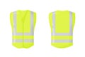 Reflective safety vest for people isolated vector front and back for promotion on the white background Royalty Free Stock Photo