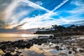 Reflective tide pool in Laguna Beach, California Royalty Free Stock Photo