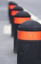 Reflective Traffic Bollards Royalty Free Stock Photo