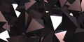 Reflective triangle cube Abstract background 3d illustration