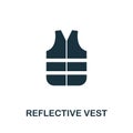 Reflective Vest icon symbol. Creative sign from construction tools icons collection. Filled flat Reflective Vest icon for