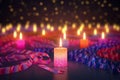 Reflective visuals of candlelight vigils with Royalty Free Stock Photo