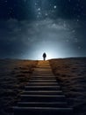 Reflects the spirit of ambition and personal growth, step forward is a journey toward the stars and our own potential.