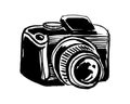 Reflex camera ink illustration