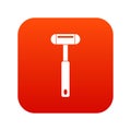 Reflex hammer icon digital red