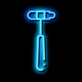 Reflex Hammer neon glow icon illustration