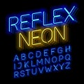 Reflex Neon font Royalty Free Stock Photo