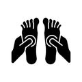 Reflexology black glyph icon