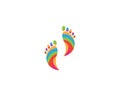 Reflexology foot icon vector illustration