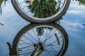 Reflextion of wheel Royalty Free Stock Photo