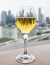 Reflextion in wine glass Royalty Free Stock Photo