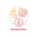 Reforestation concept icon