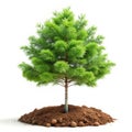 Reforestation isolated on white background Royalty Free Stock Photo