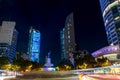 Diana Cazadora - Mexico City, Reforma Avenue, Nigh Scene Royalty Free Stock Photo