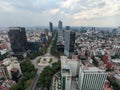 Reforma avenue in downtown Mexico City from above Royalty Free Stock Photo