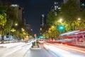 Mexico City, Reforma Avenue, Nigh Scene Royalty Free Stock Photo