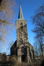 Reformed church in the middle of the small town Berkenwoude in the Krimpenerwaard in the Netherlands