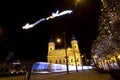 Reformed Great Church of Debrecen at christmastime