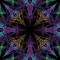 refract glowing glass kaleidoscope square tile glow fractal symmetrical pattern