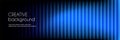 Refracted striped glass abstract blue banner. Creative vector long background for business presentations, header design Royalty Free Stock Photo