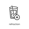 Refraction icon from Science collection.