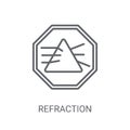 Refraction icon. Trendy Refraction logo concept on white backgro