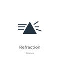 Refraction icon vector. Trendy flat refraction icon from science collection isolated on white background. Vector illustration can